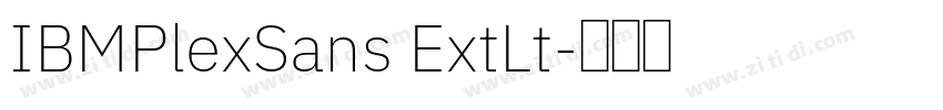 IBMPlexSans ExtLt字体转换